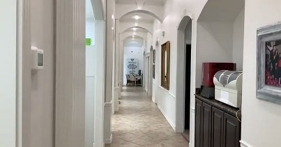 Hallway leading to dental treatment room