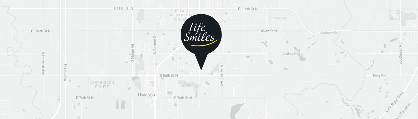 Map showing location of Life Smiles of Owasso